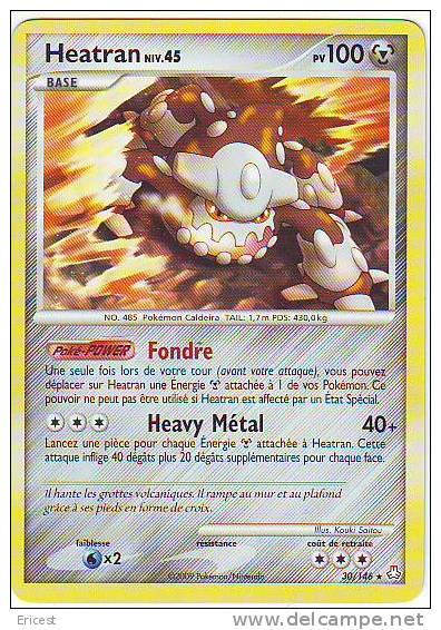 CARTE POKEMON HEATRAN NIV 45 30/146 NEUVE - Altri & Non Classificati