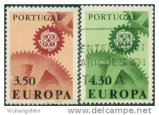 AX0177 Portugal 1967 Europa Gear 2v MLH - 1967