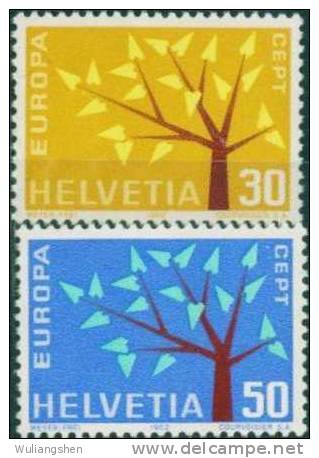 AX0236 Switzerland 1962 Europa Trees 2v MNH - 1962