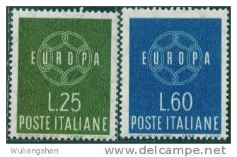 AX0244 Italy 1959 Europa Iron 2v MNH - 1959