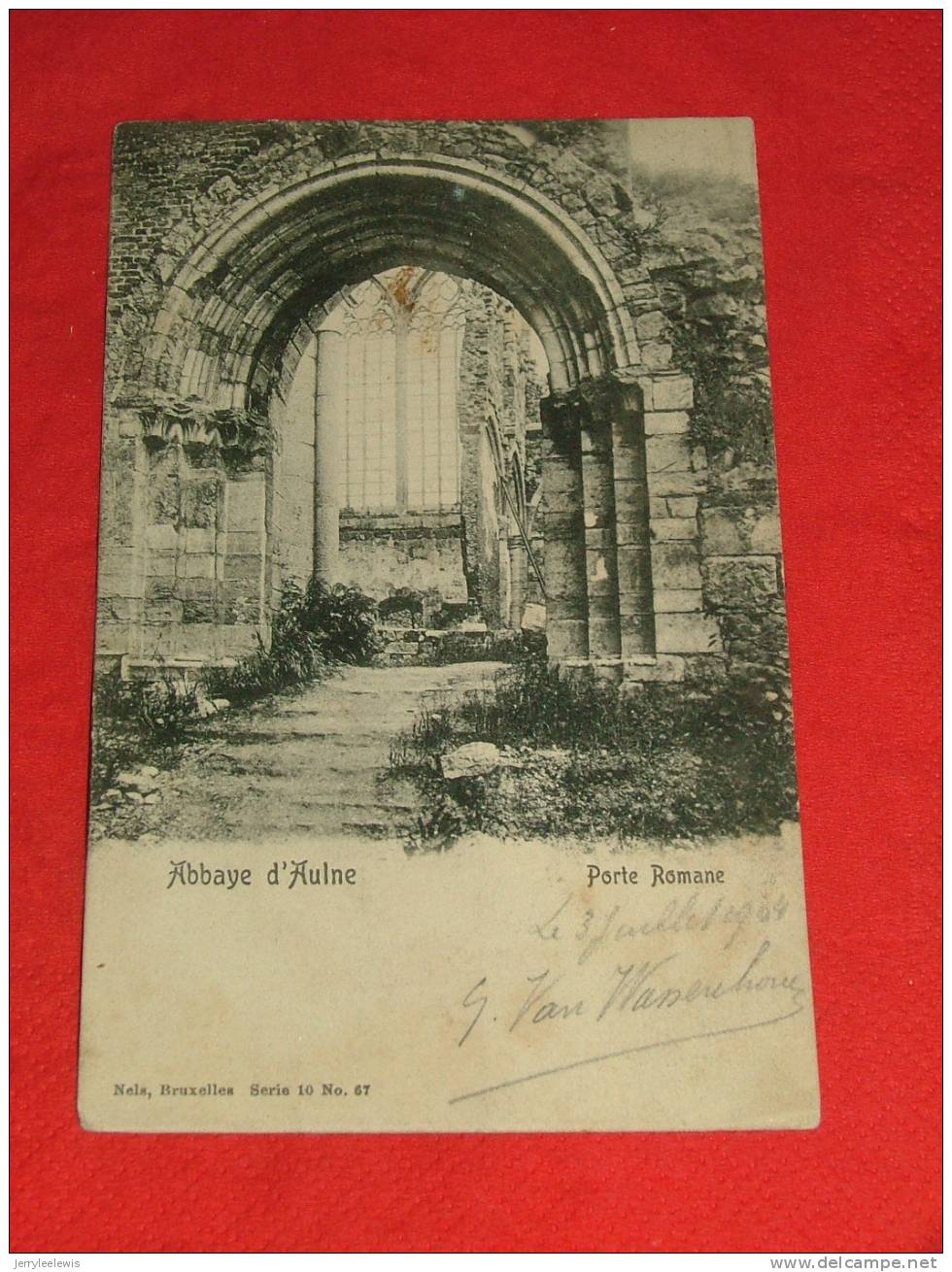 Gozée - Abbaye D´Aulne  -  Porte Romane  -  1904  -   ( 2 Scans ) - Thuin