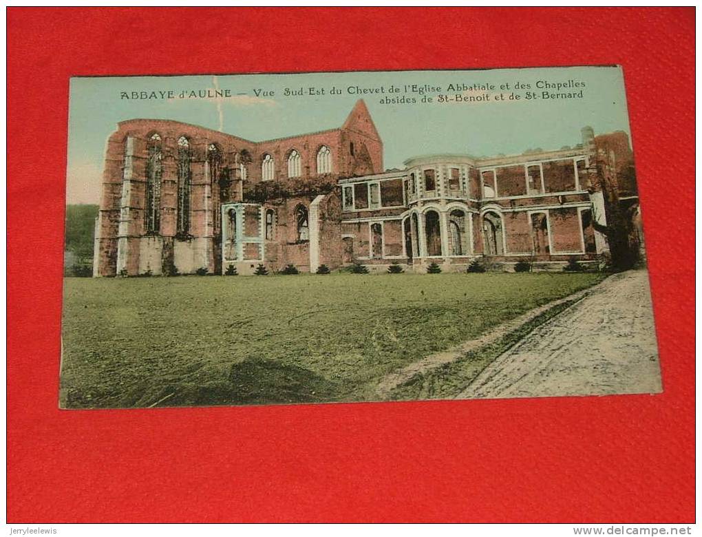 Gozée  - Abbaye D´Aulne - Vue Sud-Est Du Chevet De L´Eglise Abbatiale Et Des Chapelles Absides - ( 2 Scans ) - Thuin