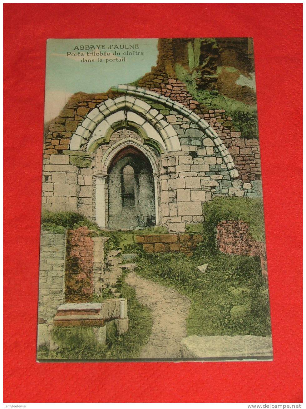 Gozée  - Abbaye D´Aulne  -   Porte Trilobée Du Cloître Dans Le Portail  -  ( 2 Scans ) - Thuin