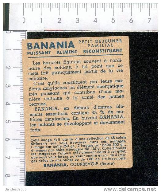 Petit Image Banania Specimen Militaire Pause Repas - Banania