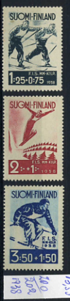 1938 - FINLANDIA - FINLAND - SUOMI - FINNLAND - FINLANDE - Sc. Nr. B31/33 - MNH - Nuovi