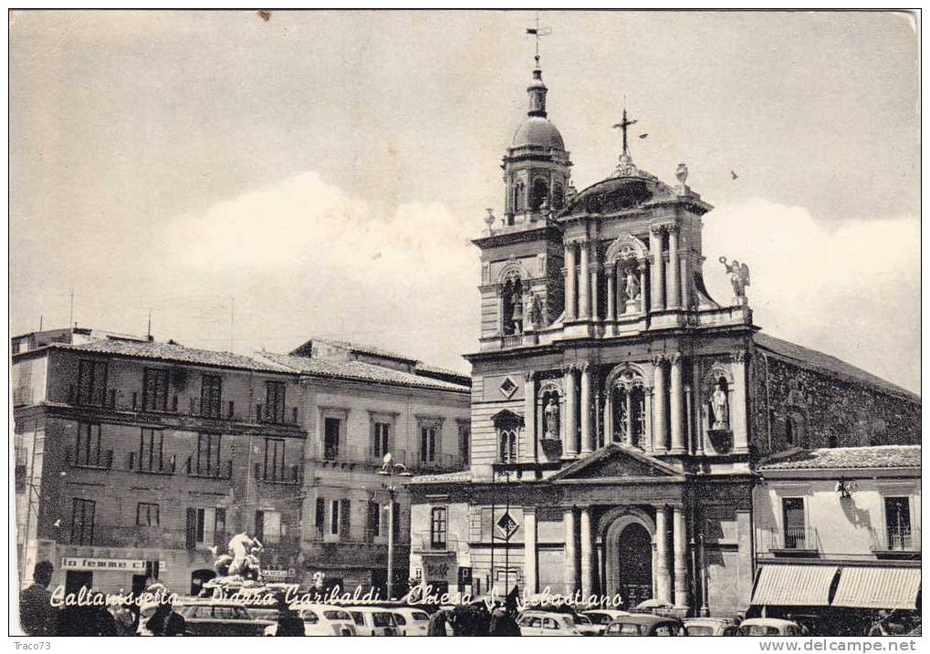 CALTANISSETTA  /  Piazza Garibaldi  -  Chiesa S. Sebastiano - Caltanissetta