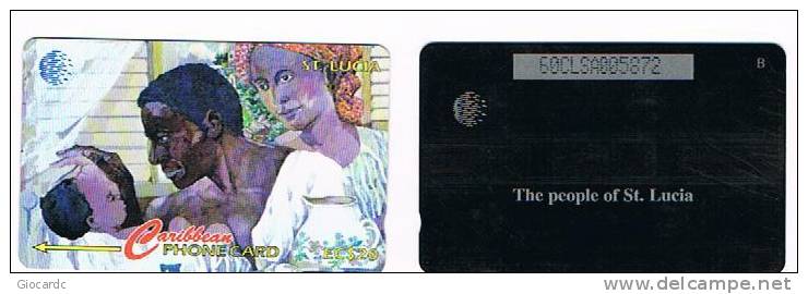 SANTA LUCIA - GPT - 1996 PEOPLE OF ST. LUCIA    CODE 60CLSA - USATA° (USED)  -  RIF. 1125 - Saint Lucia