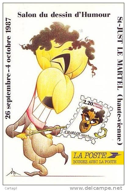 CPM  1987 Salon De St Just Le Martel Dessin De Solo - Bourses & Salons De Collections