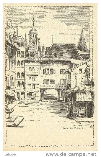 Genève - Place Du Molard  (Künstlerkarte)     Ca. 1910 - Genève