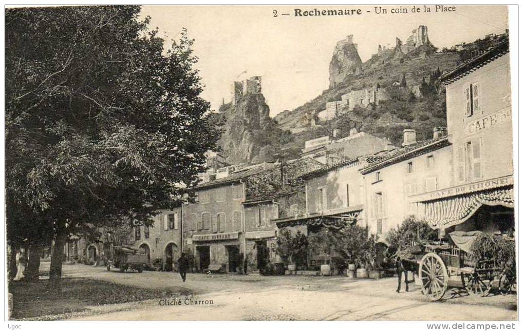 CPA - 07 - ROCHEMAURE - Un Coin De La Place - 339 - Rochemaure