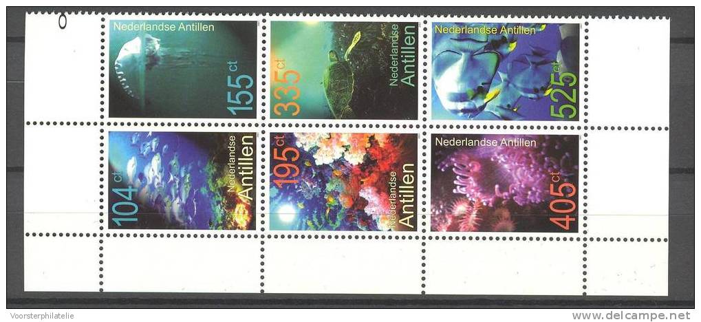 ANTILLEN 2007 NVPH 1746-51 ONDERWATER MARINE SANS LEAU MNH - Curacao, Netherlands Antilles, Aruba