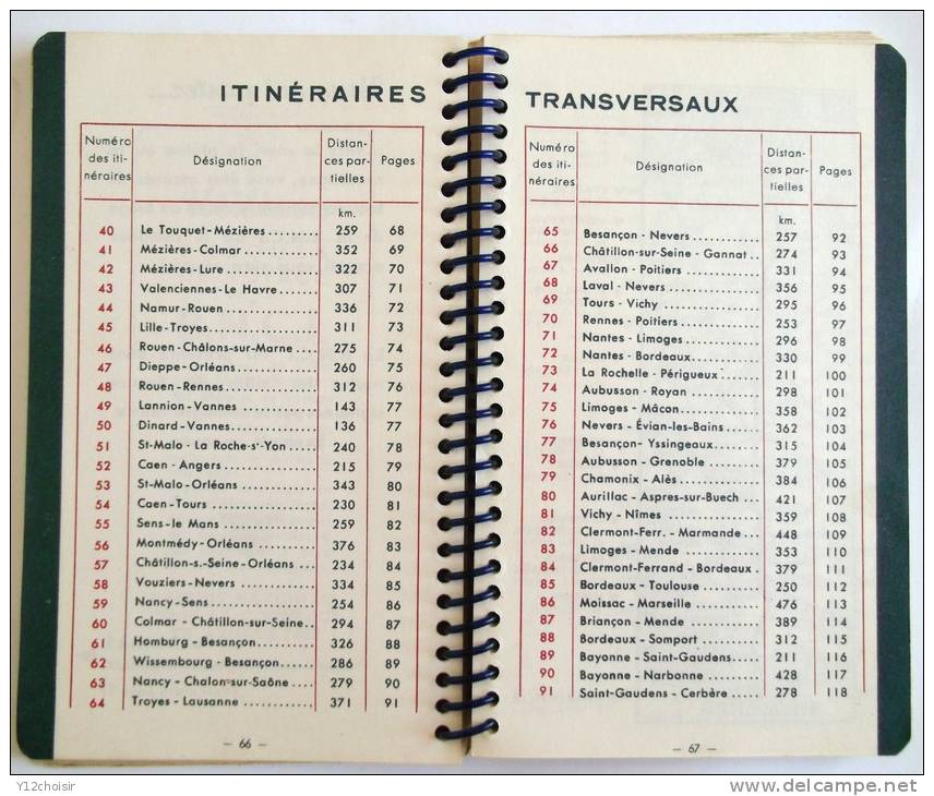 GUIDE 1959 GRANDES ROUTES DE FRANCE BANQUE NATIONALE POUR LE COMMERCE ET L INDUSTRIE SORTIES DE PARIS ITINERAIRES - Karten/Atlanten