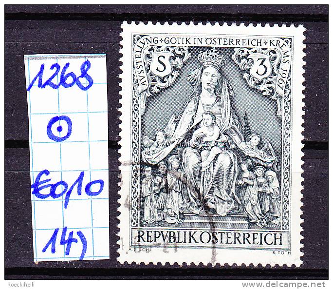 19.5.1967 - SM "Gotik in Österreich, Krems 1967" -  o gestempelt   - siehe Scan  (1268o 01-21)