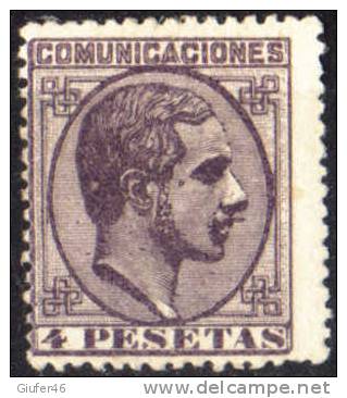Spagna -  Alfonso XII - Anno 1878 - Nuovo * -4 Pesetas - - Unused Stamps