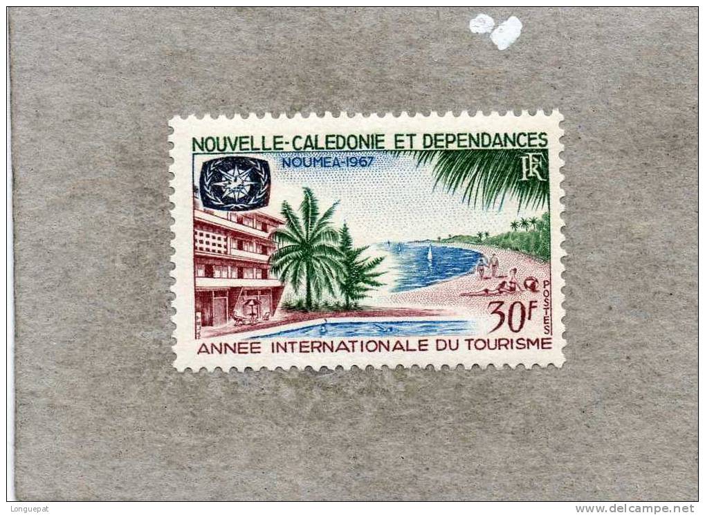 NOUVELLE CALEDONIE : Année Internationale Du Tourisme (Hôtel, Piscine, Plage) - Unused Stamps