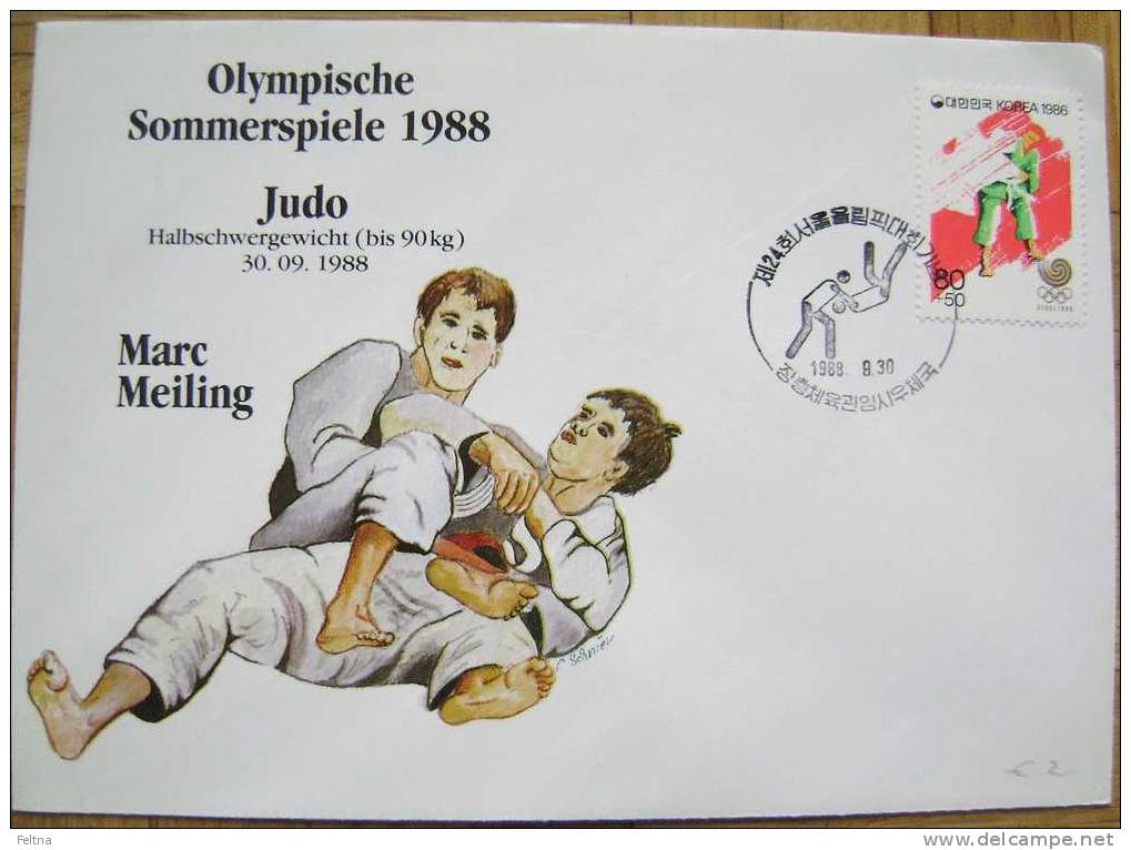 1988 SEOUL OLYMPIC GAMES JUDO COVER MARC MEILING - Judo