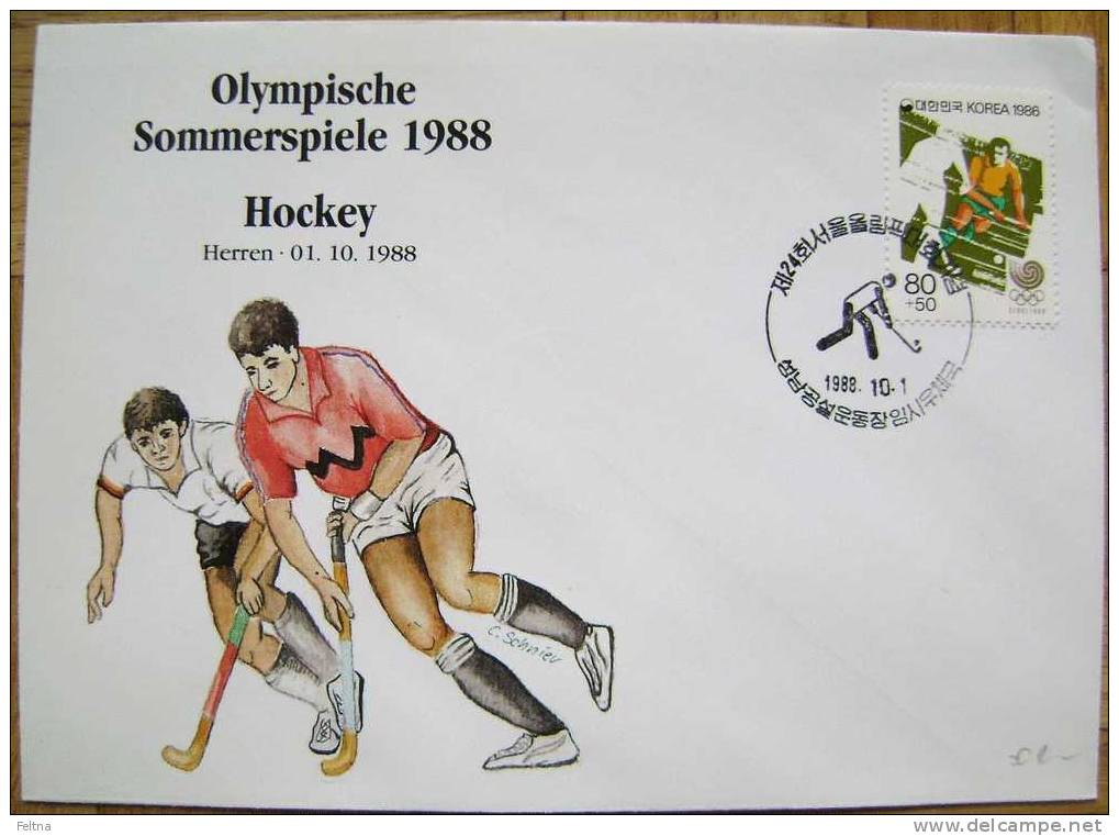 1988 SEOUL OLYMPIC GAMES FIELD HOCKEY COVER - Hockey (sur Gazon)