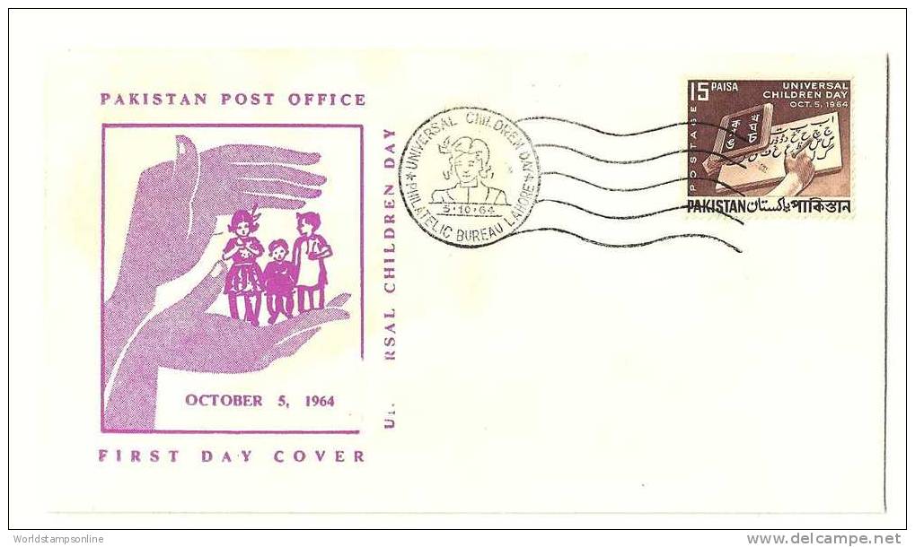 Pakistan, Year 1964, Universal Children Day, FDC 05-10-1964 - Pakistan