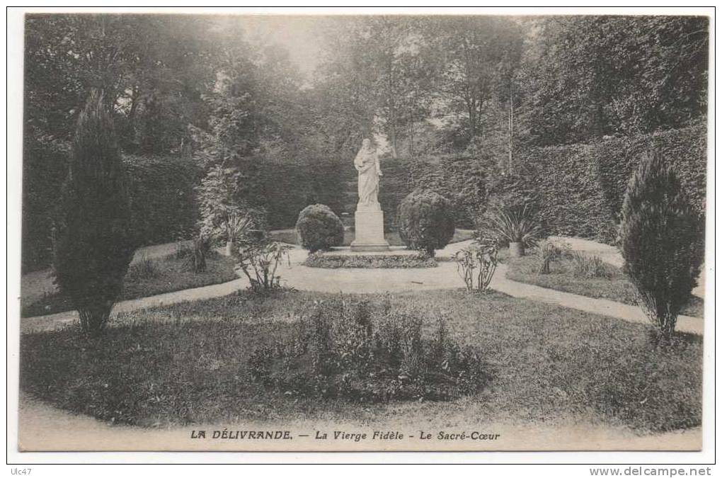 - 14 - LA DELIVRANDE. - La Vierge Fidèle - Le Sacré-Coeur - Scan Verso - - La Delivrande