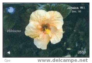 # JAMAIQUE 11 Hibicus $50 Gpt 12.93  -fleurs,flowers- Tres Bon Etat - Jamaïque