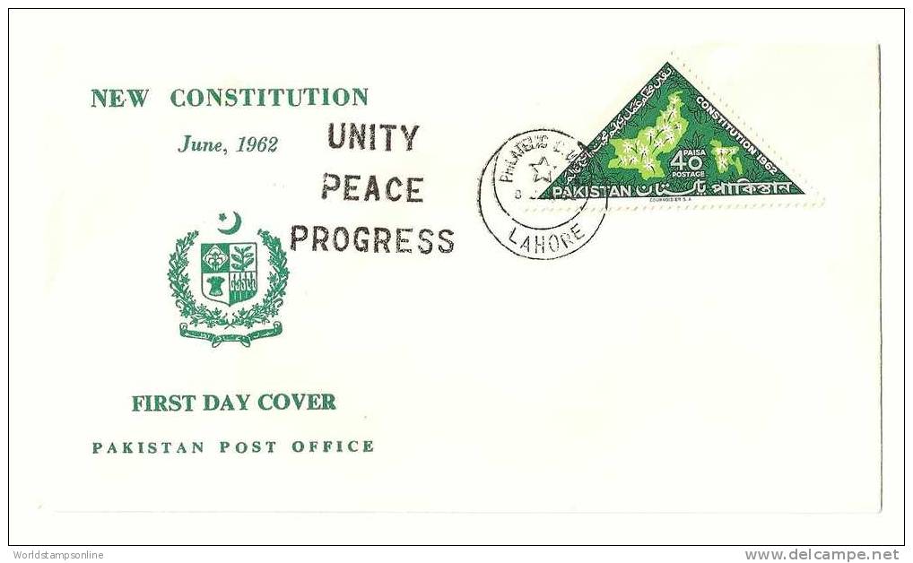 Pakistan, Year 1962, New Constitution, FDC 01-06-1962 - Pakistán