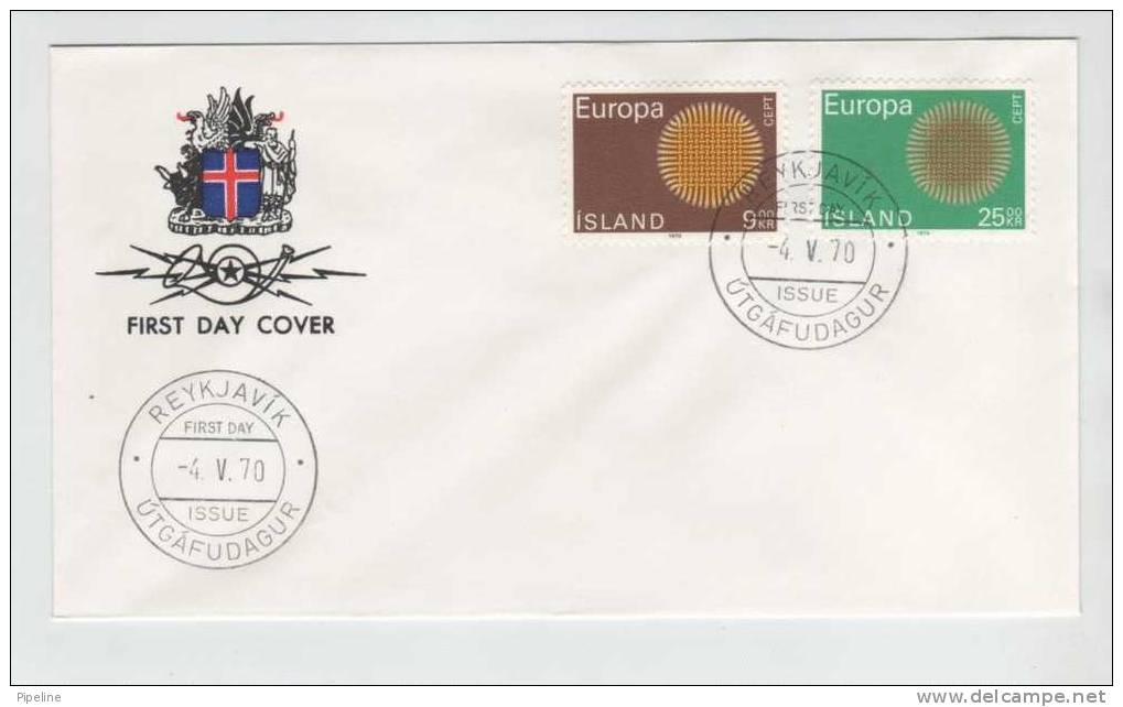 Iceland FDC 4-5-1970 EUROPA CEPT Complete Set - 1970