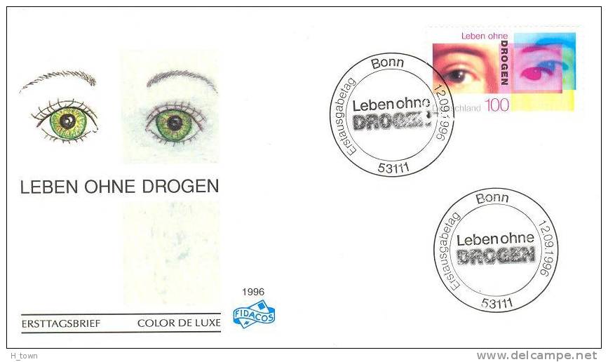 Campagne Antidrogues: Env. 1er Jour D'Allemagne, 1996 -  Antidrug Campaign FDC From Germany Drogue Drug Abuse - Drogue