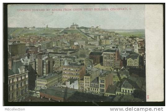 USA CINCINNATI / Looking Toward Mont Adams From Union Trust Building / CARTE COULEUR - Cincinnati