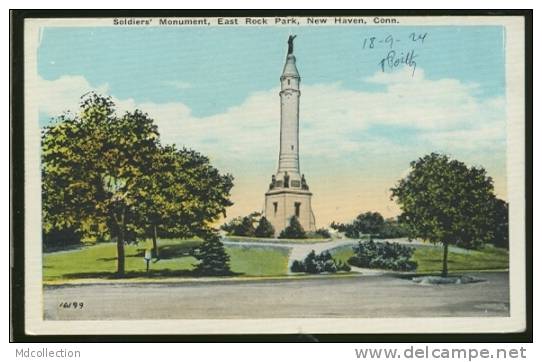 USA NEW HAVEN / Soldiers' Monument / CARTE COULEUR - New Haven