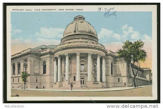 USA NEW HAVEN / Woolsey Hall / CARTE COULEUR - New Haven