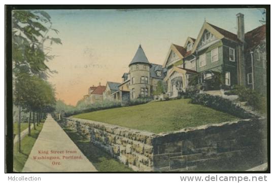 USA PORTLAND / King Street From Washington / CARTE COULEUR - Portland