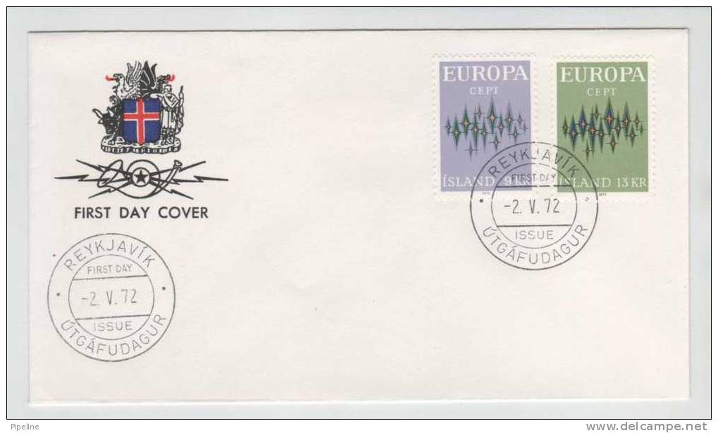 Iceland FDC 2-5-1972 EUROPA CEPT Complete Set - 1972