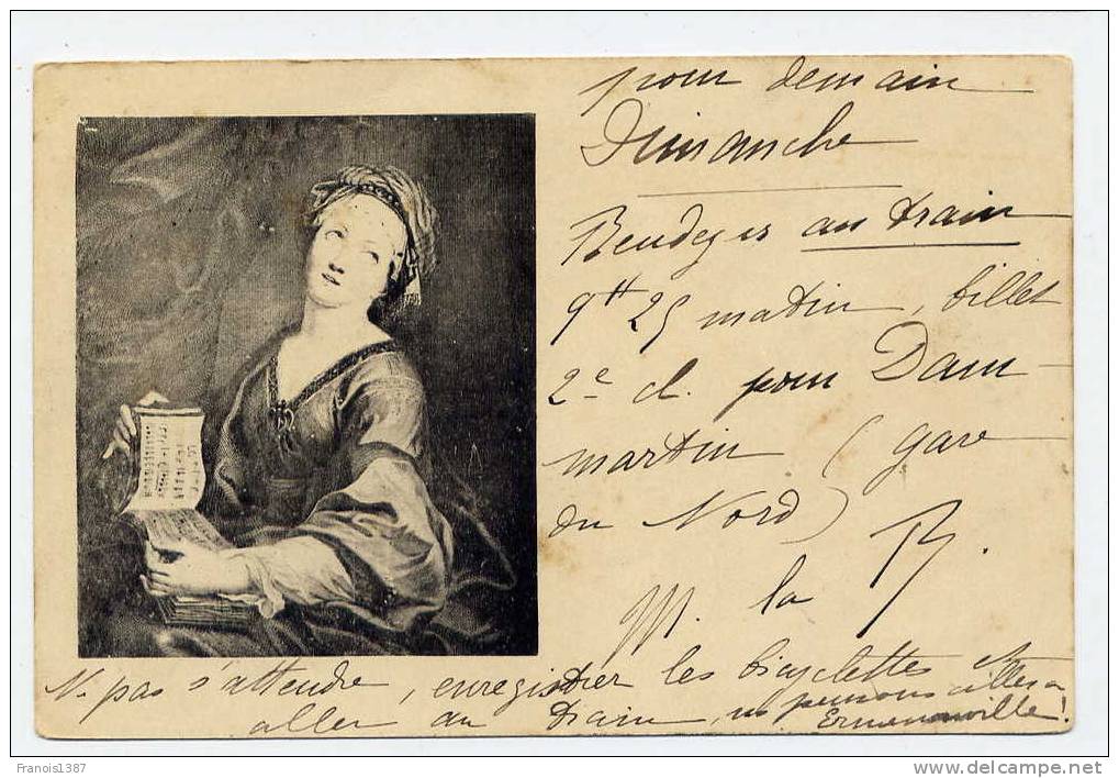 H150 - Thème MUSIQUE - Femme Et Partition (CARTE PRECURSEUR De 1902 - Scan Du Verso) - Music