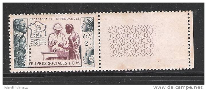 MADAGASCAR - 1950: Valore Nuovo S.t.l. Da 10 F. + 5 F. A Profitto Delle Opere Sociali - In Buone Condizioni. - Neufs