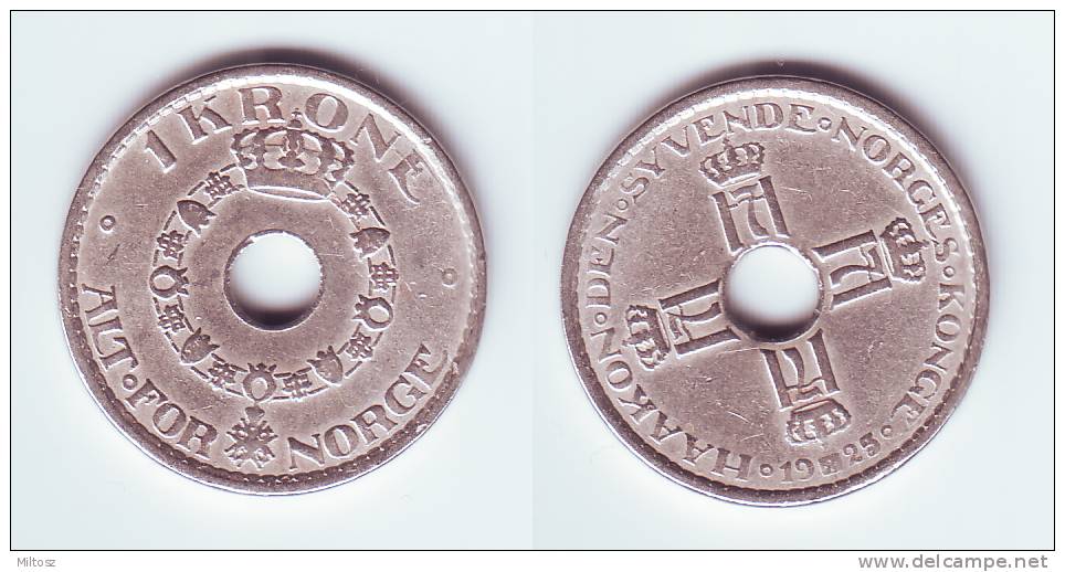 Norway 1 Krone 1925 - Norvège