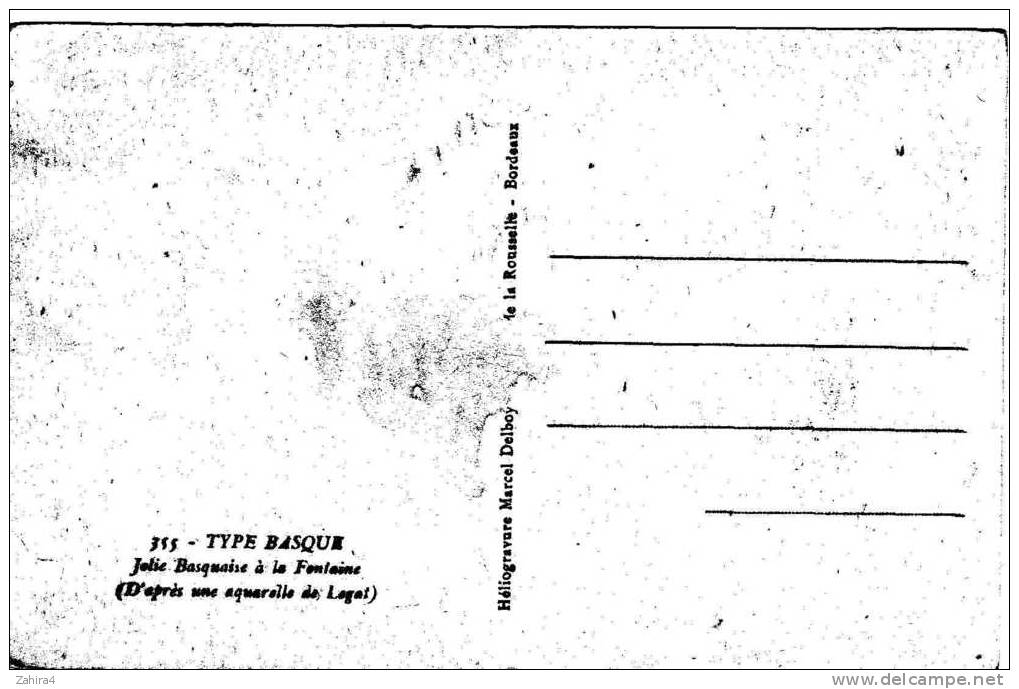 355  - Au Pays Basque  -  Jolie Basquaise à La Fontaine -  Legat - Mecki