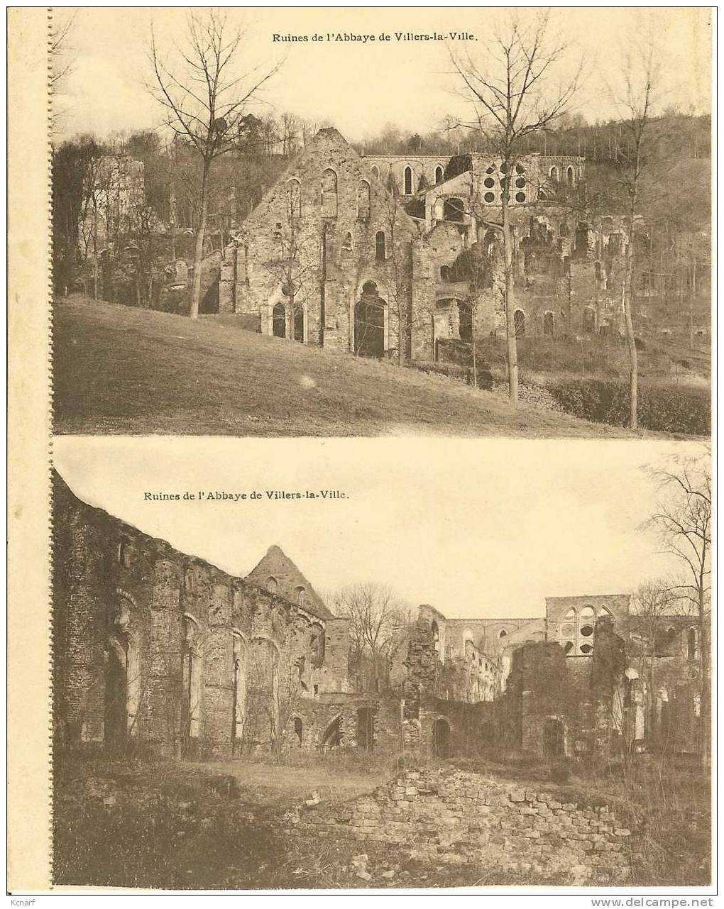 CP De VILLERS-LA-VILLE " Ruines De Villers-la-ville & Ruines De L'abbaye De Villers-la-ville " Cartes Non-découpées RRR. - Villers-la-Ville