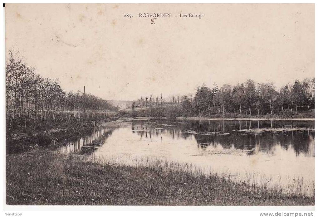 ROSPORDEN Les Etangs En 1907 - Autres & Non Classés