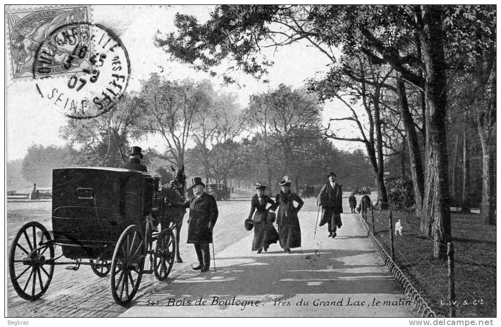 PARIS   BOIS DE BOULOGNE   FIACRE   ATTELAGE - Taxis & Fiacres