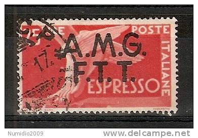 1947 TRIESTE A USATO ESPRESSO 25 LIRE - RR7492 - Posta Espresso