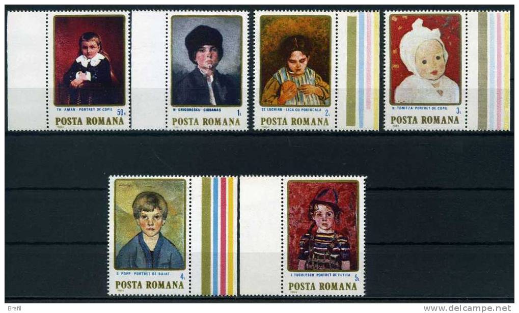 1984 Romania, Quadri Sull'infanzia , Serie Completa Nuova (**). - Neufs