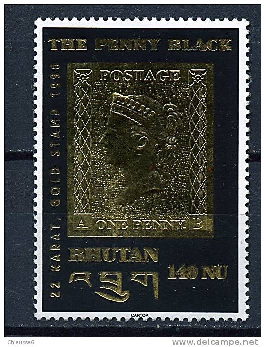 Bhoutan ** N° 1129 Noir Et Or - "Le Penny Blach" - Bhoutan