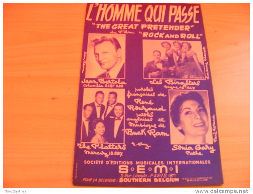 L´HOMME QUI PASSE **THE GREAT PRETENDER .*LES PLATTERS - Compositori Di Musica Di Cinema