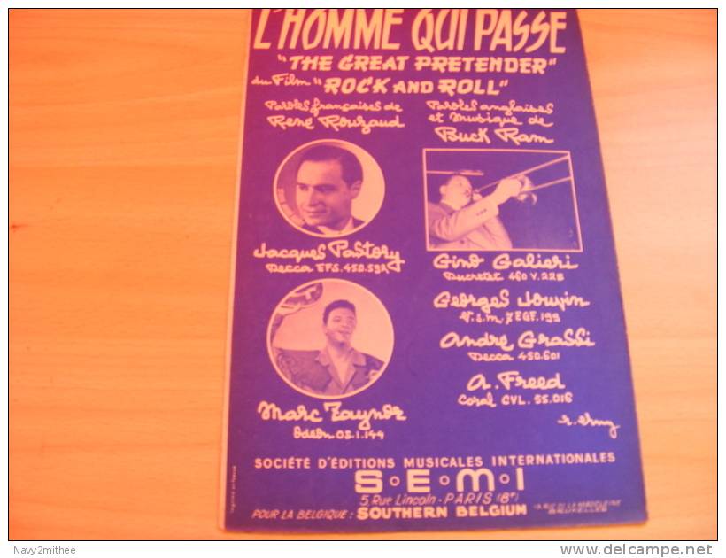 L´HOMME QUI PASSE **THE GREAT PRETENDER .*LES PLATTERS - Compositori Di Musica Di Cinema