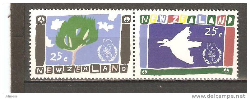 NEW ZEALAND 1986 - PEACE INTERNATIONAL YEAR  - CPL. SET - MNH MINT NEUF NUEVO - Neufs