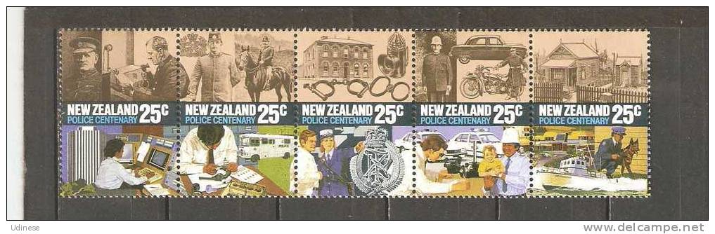 NEW ZEALAND 1986 - POLICE CENTENARY - STRIP  - CPL. SET - MNH MINT NEUF NUEVO - Unused Stamps