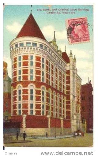 Etats-Unis New-York The Tombs And Criminal Court Building, Centre St., New-York Two Cents Stamp - 1909 - Autres Monuments, édifices