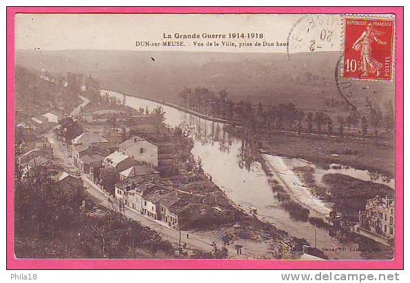 DUN SUR MEUSE  Vue   De La Ville, Prise De Dun Haut - Dun Sur Meuse