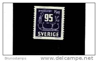 SWEDEN/SVERIGE - 1957  DEFINITIVE  95 ö  VIOLET  MINT  NH - Neufs