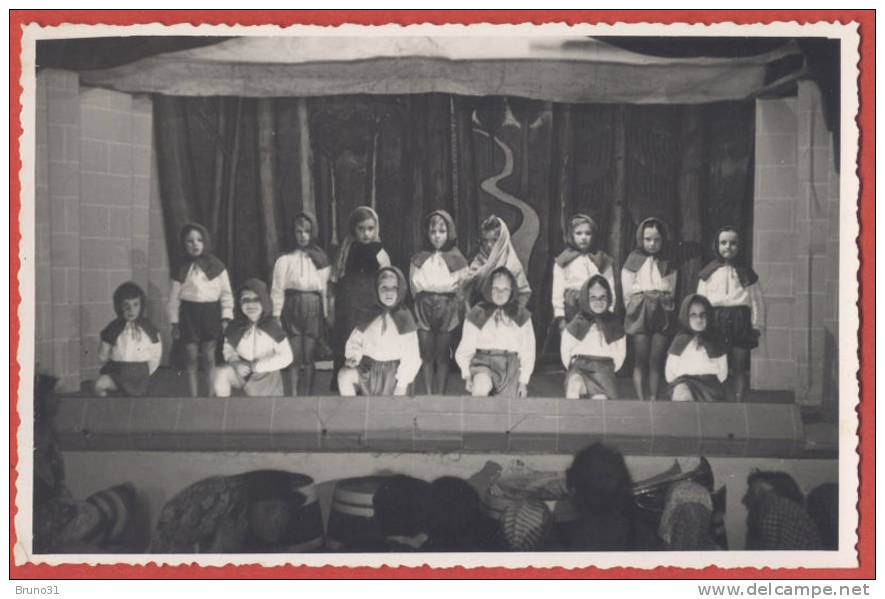 BARLIN : Carte Photo De SURMA D´un Spectacle D´enfants . Recto Verso . - Barlin